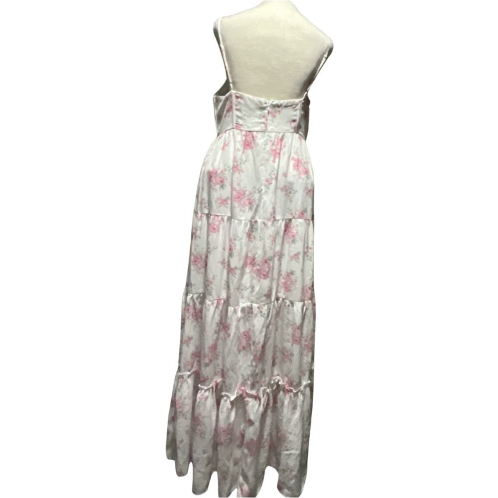 Altar'd State Corset Bodice Maxi  Pink Floral  Zandry Dress M NWOT Wedding Guest - Picture 3 of 15